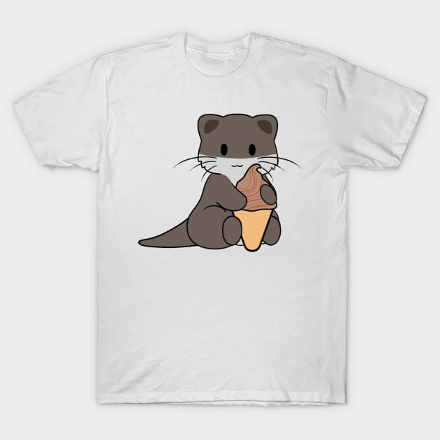 Otter Chocolate Ice Cream T-Shirt by BiscuitSnack